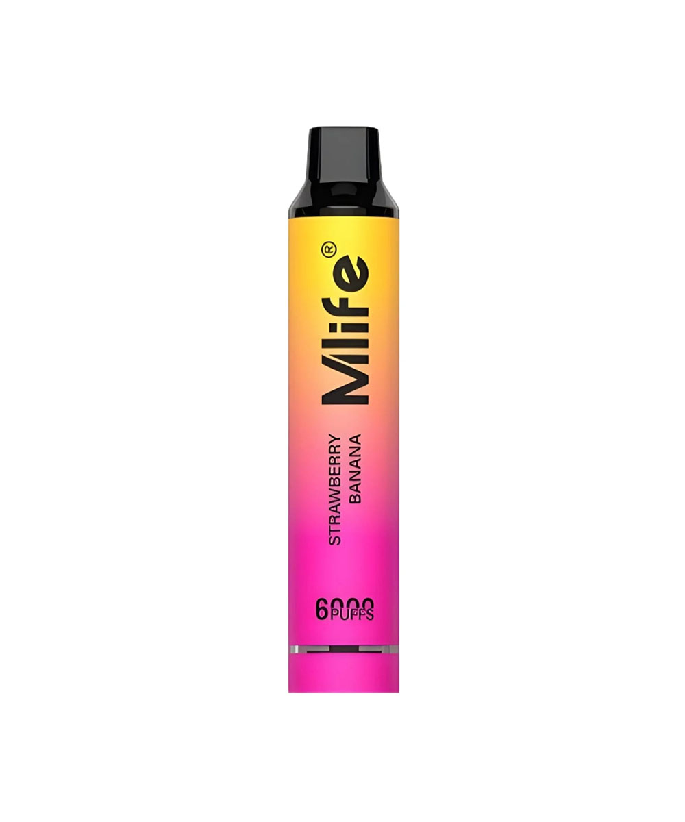 Mlife Disposables 6000 Puffs 5% - Strawberry Banana