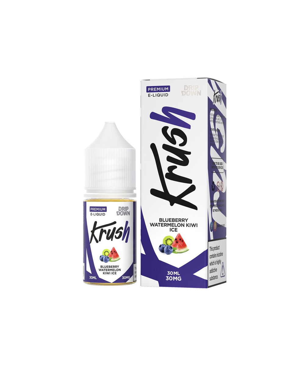 Drip Down Salts Krush Series - 30ml Blueberry Watermelon Kiwi Ice 30_50
