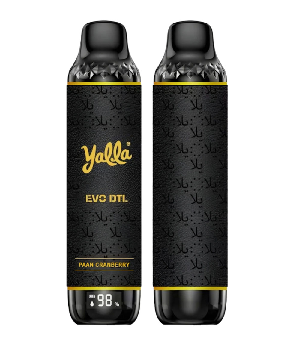 Yalla EVO DTL 12000 Puffs 3MG Disposable - Paan Cranberry